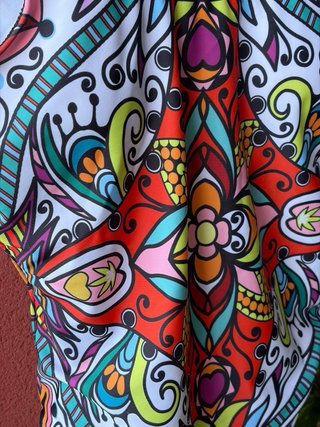 Bañador estampado con cadenas doradas