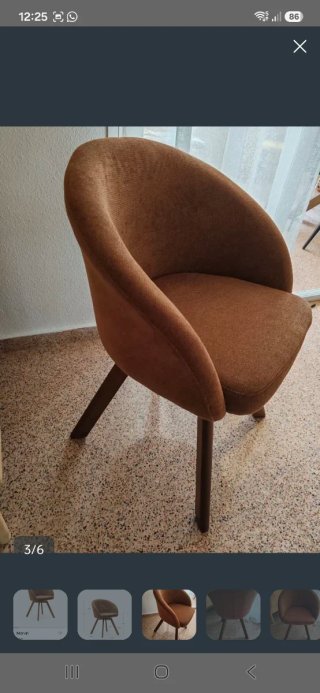 Silla giratoria Kave Home marrón NUEVA
