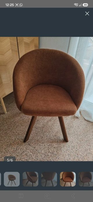 Silla giratoria Kave Home marrón NUEVA