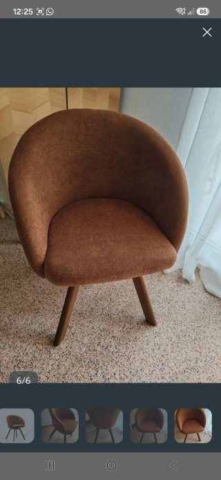 Silla giratoria Kave Home marrón NUEVA