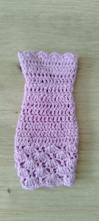Vestido Crochet Barbie Rosa