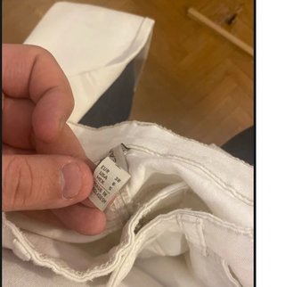 Pantalón Mango Talla 38 Mujer Blanco