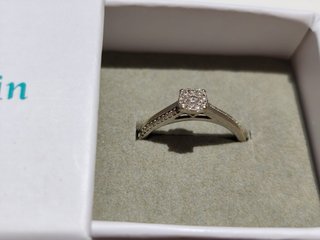Anillo Roselin Diamantes Plata