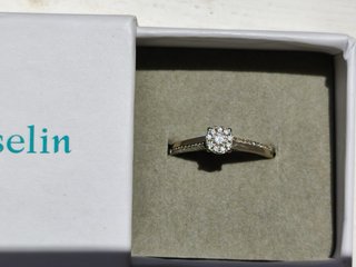 Anillo Roselin Diamantes Plata