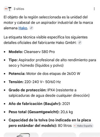 Aspirador profesional