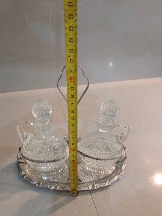 Set Oliera Aceto Vetro Cristallo