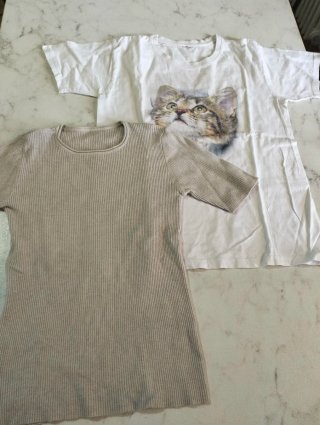 2 magliette donna manica corta