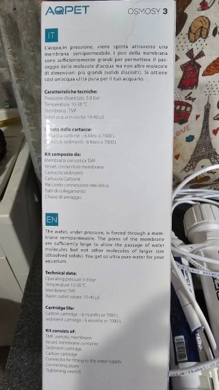 Impianto Osmosi AQPET OSMOSY SYSTEM