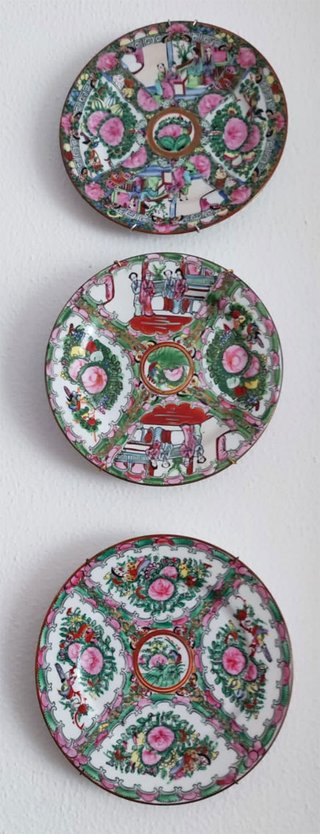 3 Platos de porcelana Macao de 23 cm