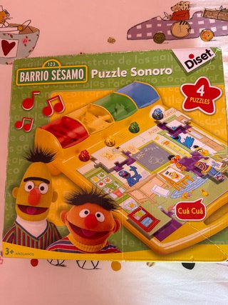Puzzle Sonoro Barrio Sésamo Diset 4 Puzzles