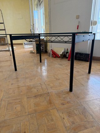 Mesa de cristal con patas 160x100 cm 1,6x1 m
