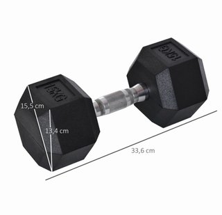 Mancuerna 15kg Hexagonal