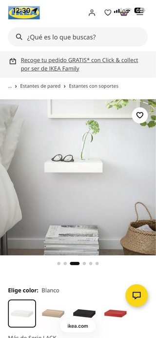 Set 4 Baldas Lack Ikea Blancas. Medidas 30x26x5
