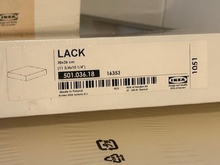 Set 4 Baldas Lack Ikea Blancas. Medidas 30x26x5