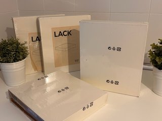 Set 4 Baldas Lack Ikea Blancas. Medidas 30x26x5