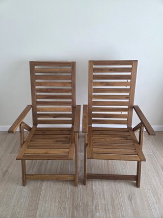 Conjunto 2 sillas de jardín con cojines