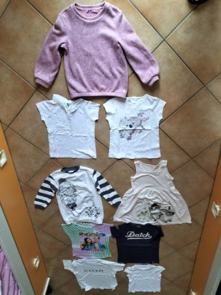 Lotto 9 vestiti bambina 5-6 anni