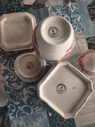 Lote 3 piezas porcelana La Cartuja Sevilla
