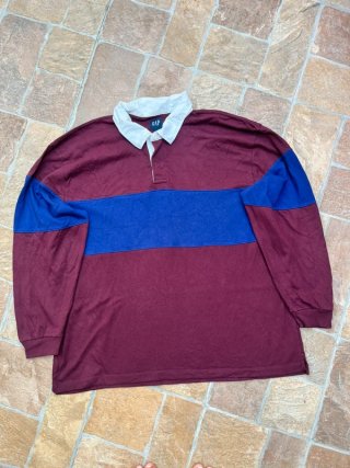 Polo Rugby GAP Vintage Borgogna XXL