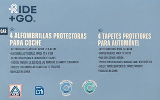 Alfombrillas coche de goma negras Ride+Go nuevas