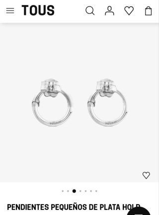 Pendientes Hold Tous Plata