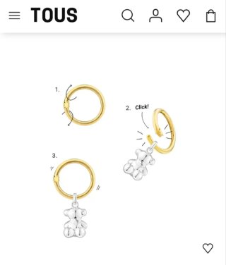 Pendientes Hold Tous Plata