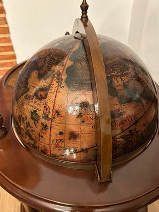 Mueble Bar Globo Terraqueo Madera