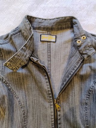 Conjunto Falda y Cazadora Vaquera Negra
