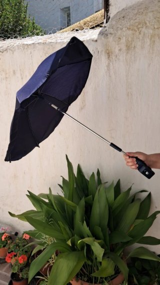 Paraguas para carrito de bebé azul
