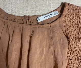 Blusa boho Mango Suit Talla XS | Encaje guipur