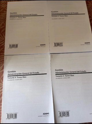 Lote Libros Gestión Turno Libre ADAMS oposicione