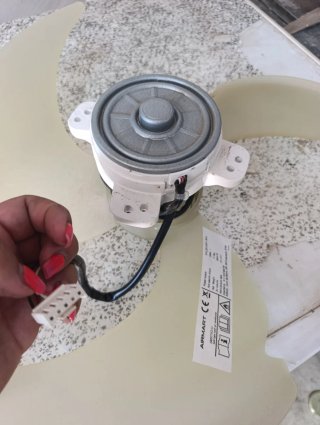 Motor eléctrico con aspas de ventilador
