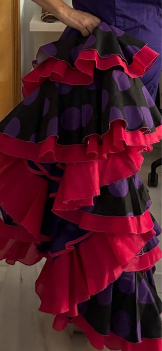 Vestido Flamenca Paco Olea Morado y lunares T44-46