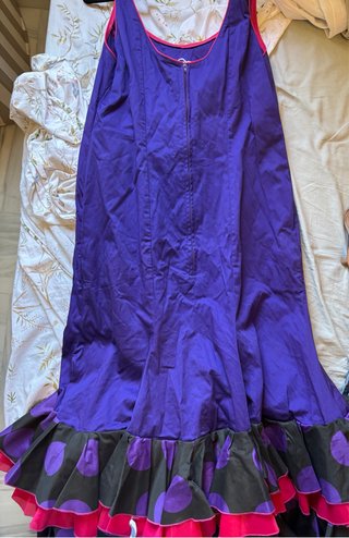 Vestido Flamenca Paco Olea Morado y lunares T44-46