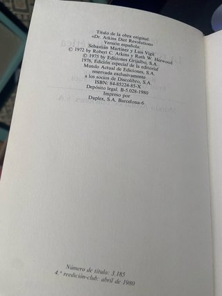 Libro La Revolución Dietética Dr. Atkins Tapa Dura