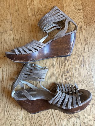 Sandalias Zara Talla 38 con Cremalleras