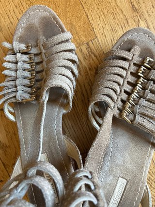 Sandalias Zara Talla 38 con Cremalleras
