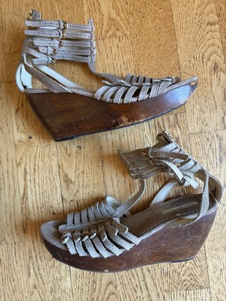 Sandalias Zara Talla 38 con Cremalleras