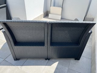 Conjunto Muebles Jardín Ratán Negro (negociable)
