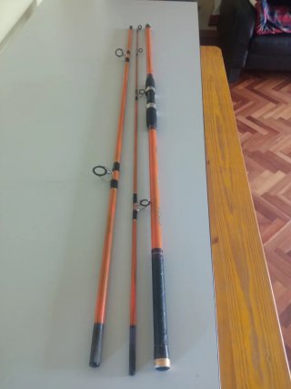Caña de pesca 3.90m naranja
