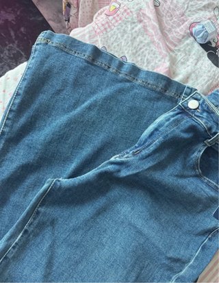 Pantalones vaqueros pata ancha mujer
