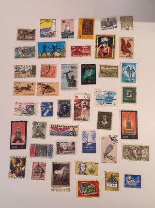 Lote 78 sellos antiguos internacionales vintage