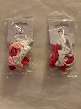 3Confezioni NUOVE Da18 Elastici Capelli Con Fiocco