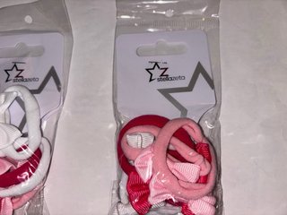 3Confezioni NUOVE Da18 Elastici Capelli Con Fiocco