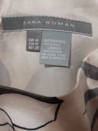 Vestido Zara Seda Estampado Floral