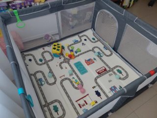 Parque infantil Cozynest 1,25x1,25 + colchoneta