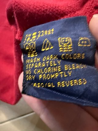 Polo Tommy Hilfiger Vintage Manica Lunga XL Rosso