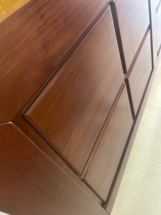 Mesitas de noche y cabecero de madera
