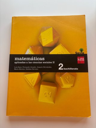 Matemáticas de ciencias sociales. 2 bachillerato
