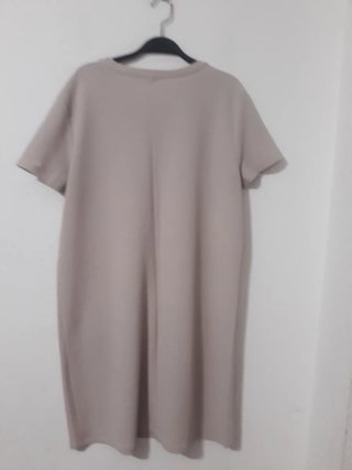 Vestido Zara Beige Bolsillos Botones